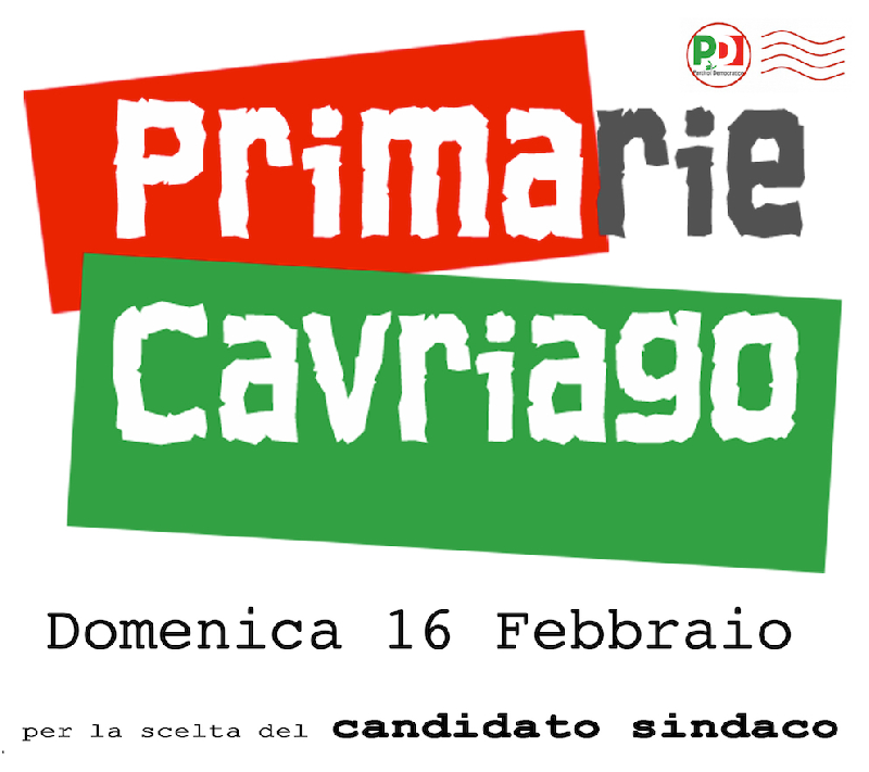 CAVRIAGO: Domenica 16 febbraio Primarie per la scelta del candidato Sindaco.